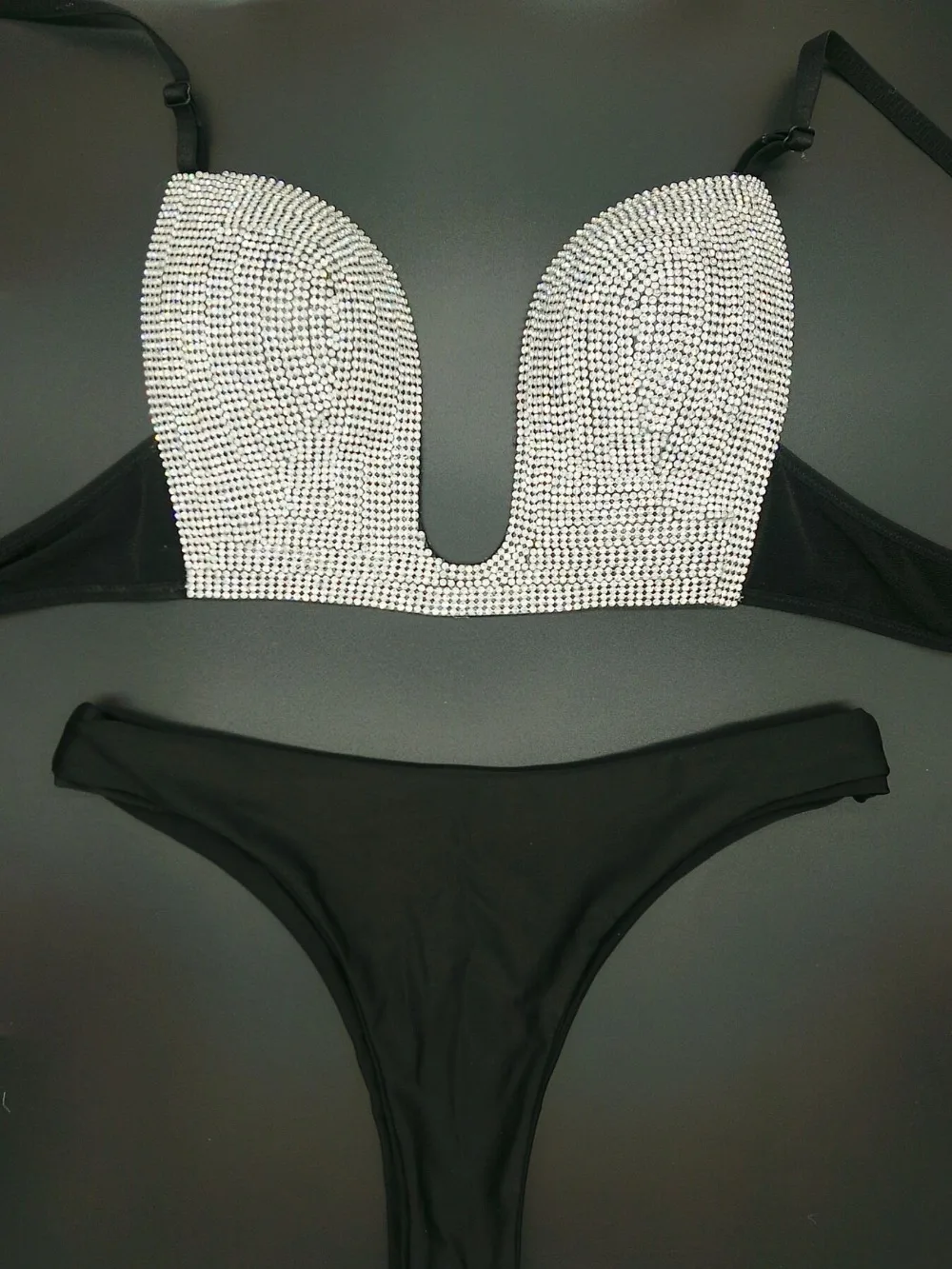 

2023 Bikini Set Bling Stones Sexy Swimwear Crystal Rhinestone Bathing Suit Beachwear Women Swimsuit New Biquini
