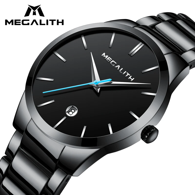 Relogio Masculino MEGALITH модные часы мужские водонепроницаемые аналоговые спортивные часы с датой Мужские кварцевые часы для мужчин часы Reloj Hombre