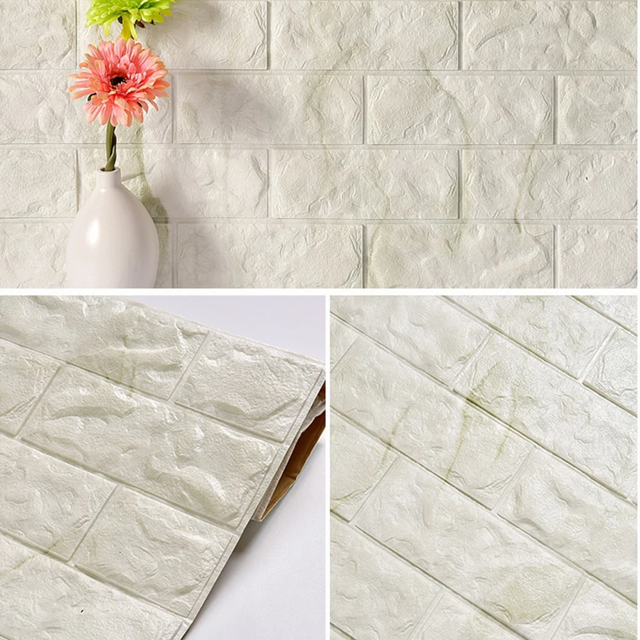 DIY самоклеющиеся 3D кирпичные настенные наклейки Декор для гостиной пена водонепроницаемое покрытие для стен обои для ТВ фон детская комната