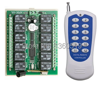 12CH DC 12V rf домашняя Автоматизация переключатель дистанционного управления 433MHZ