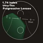 2 шт. 1,74 индекс ультра тонкий прогрессивный бифокальный мульти фокус асферические линзы по рецепту CR-39 УФ Антибликовое покрытие очки