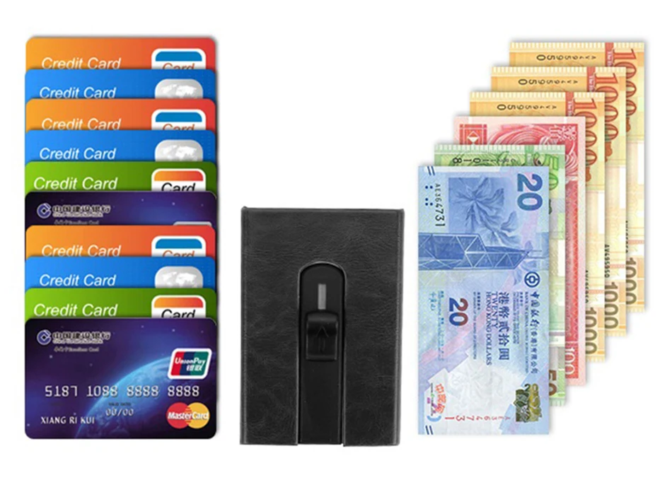 Artmi чехол для кредитных карт RFID Блокировка компактный мужской кошелек