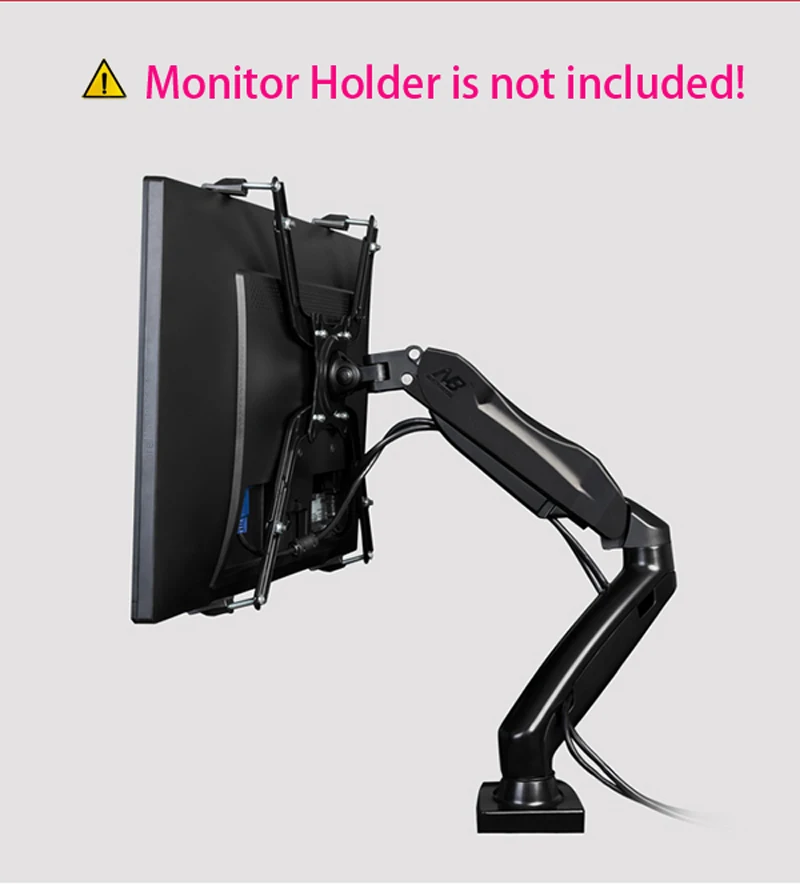 NB FP-1 Extension VESA Adapter Fixing Bracket Monitor Holder Support for 17-27 inch No Mounting Hole Monitors LCD Display Mount |