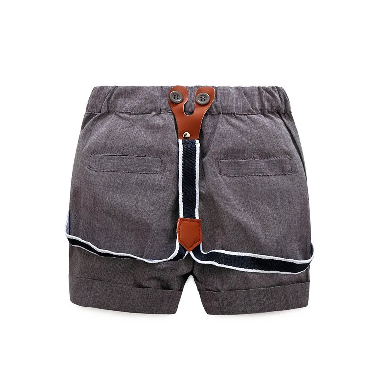

Baby Boy 2pcs Suits Gentleman Suit Bow Shirt Short Suspenders Pant Infant Gentleman Baby Boy Clothing 2pcs Set
