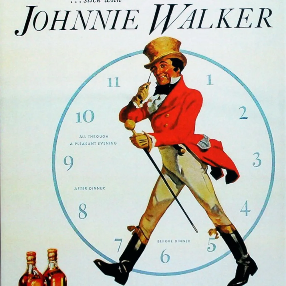 Металлический винный знак JOHNNIE WALKER and Time в стиле ретро тарелка для напитков на