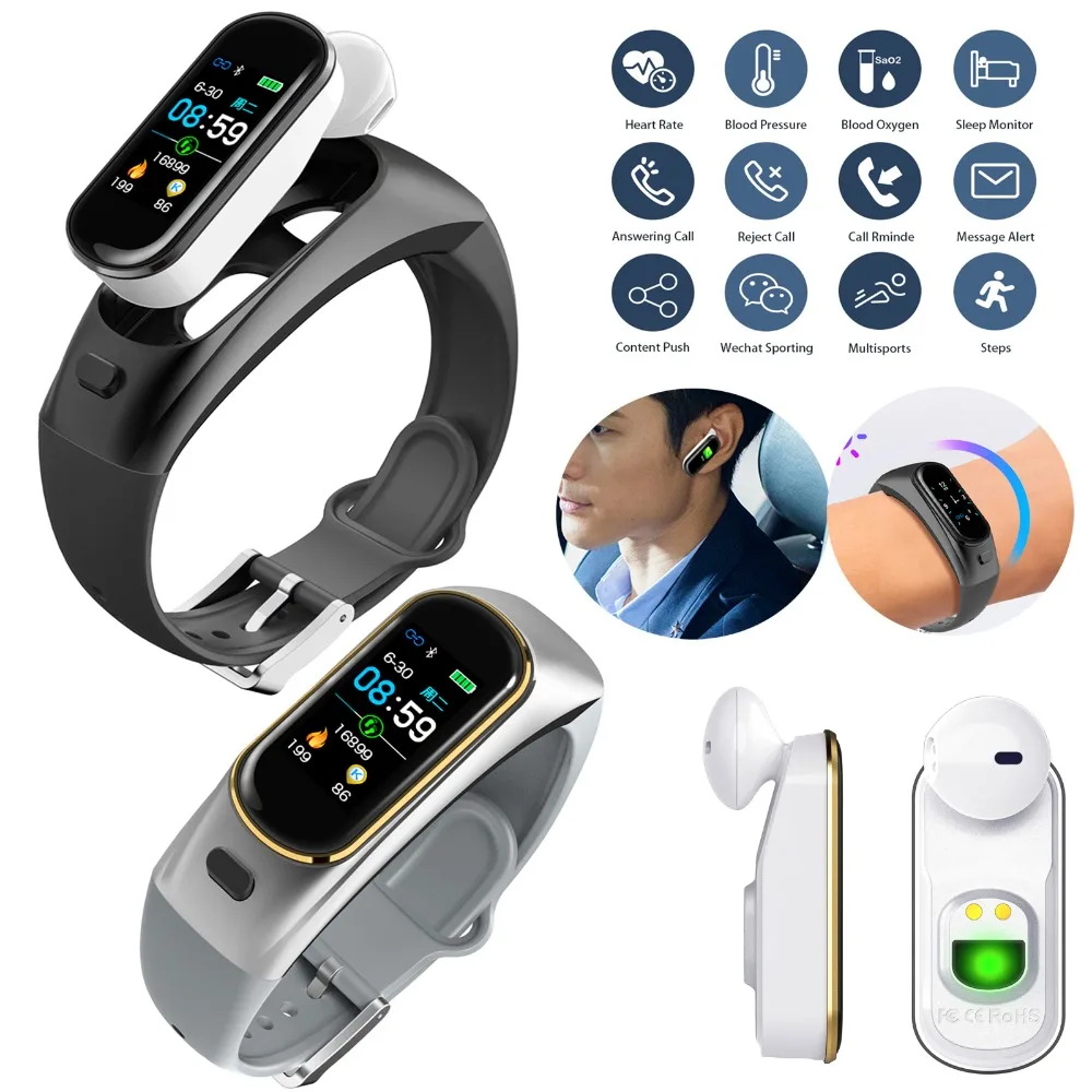 Пульсометр спортивный браслет Bluetooth пульт дистанционного управления HD экран