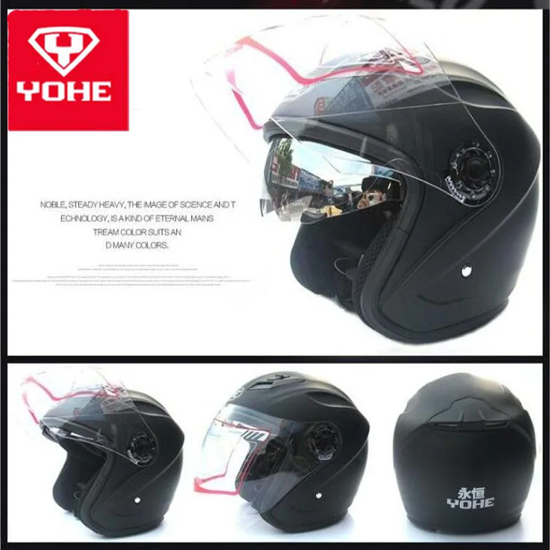 2019 Новые защитные шлемы Knight YOHE с двойными линзами мотоциклетный шлем YH856 3/4
