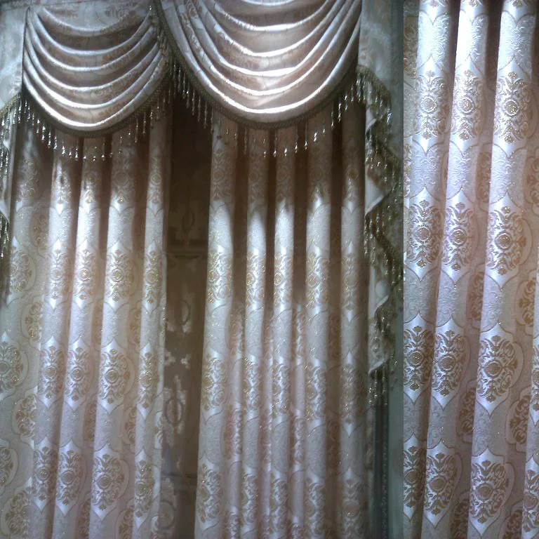 Шторы с вышивкой для дома кружевные золотые занавески яркие готовые тюлевые
