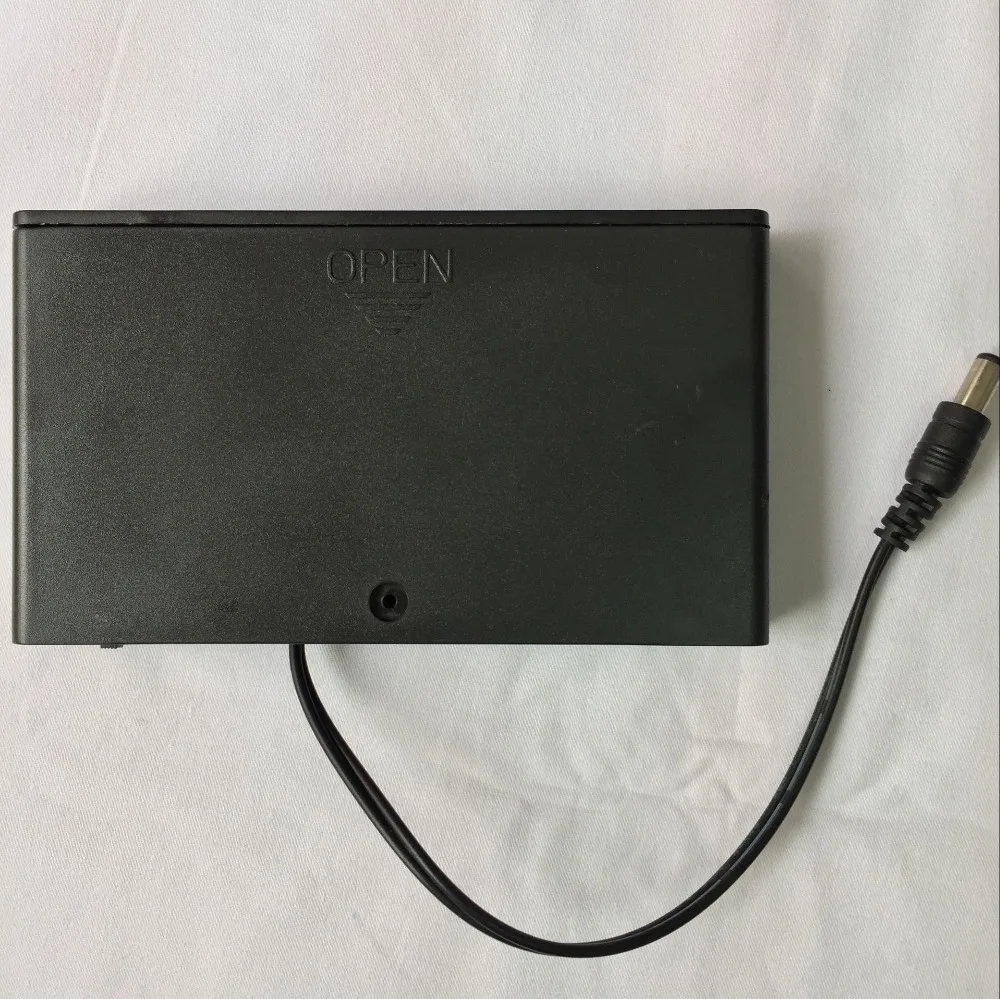 1 5 шт./лот В 8x100 в AA пластик Батарея Держатель с DC5.5x2.1mm разъем 12 вольт батарея
