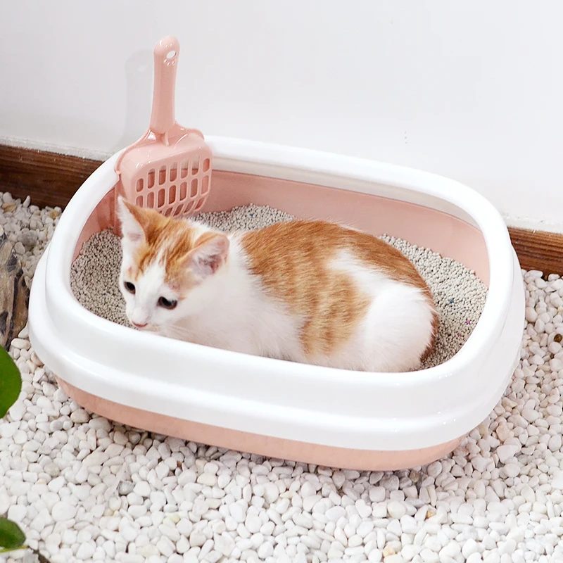Туалет для домашних животных кошачий ящик мусора лоток кошки собаки с совок