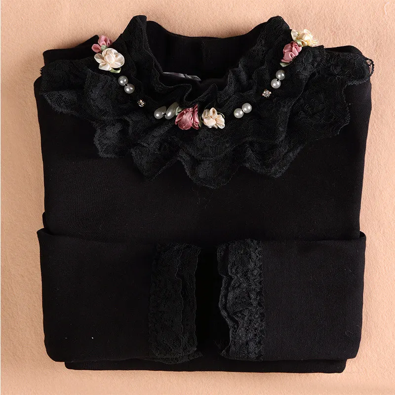 Новые осенние Обувь для девочек Футболка кружевное платье с цветочным рисунком