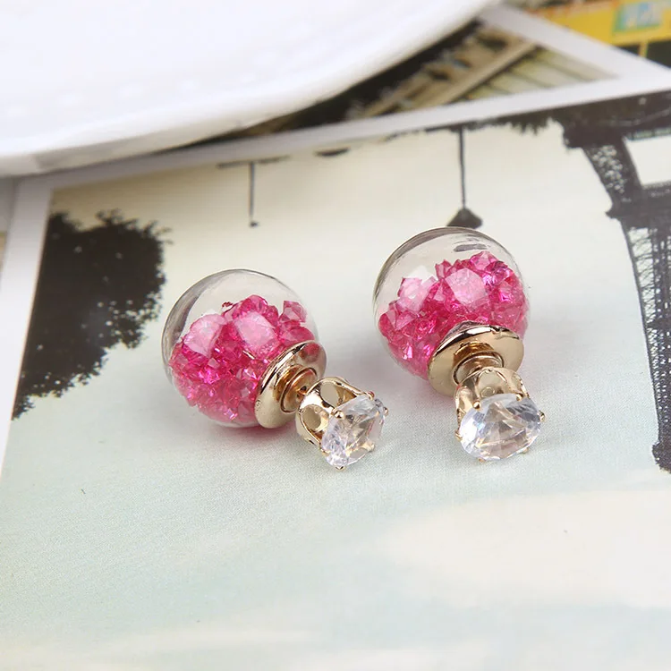 10 пар/лот Новые поступления длинные модные серьги-гвоздики серьги со стеклянным