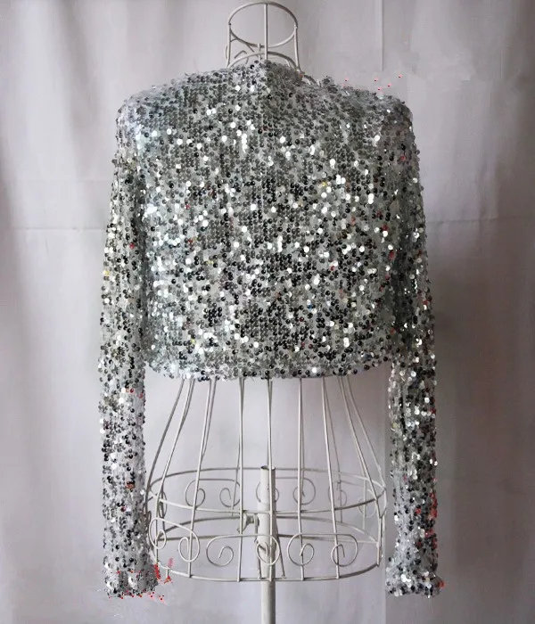 Женский танцевальный костюм DS collar потрясающий с блестками жакет для джаза |