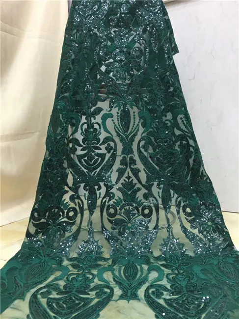 

Latest French Lace Fabric Sequins Fabric High Quality African Tulle Mesh Lace Fabric Embroidery Wedding Lace Fabirc X12