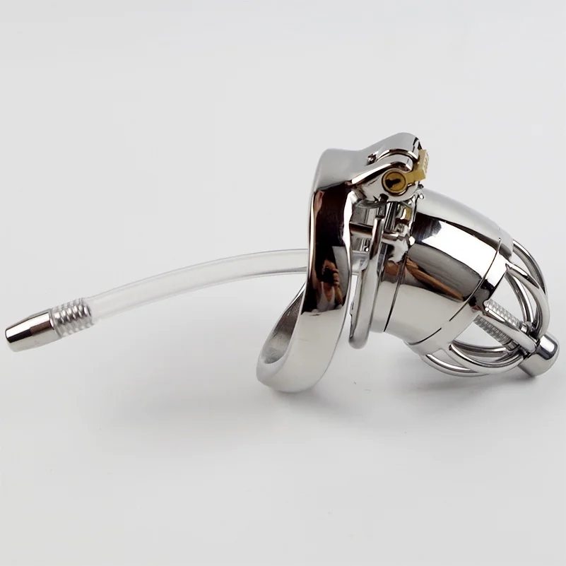304 Stainless Steel Chastity Device With Urethral Sounds Catheter And Spike Ring S/L Size Cock Cage Choose Male Belt |