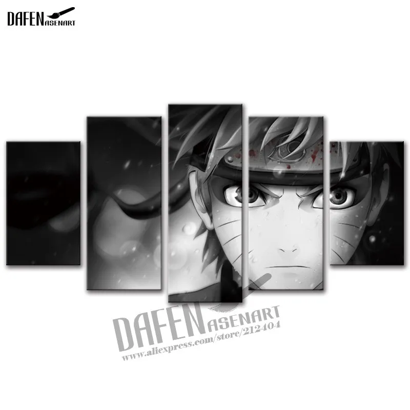 4 HD холст Картины 5 Панель в японском стиле «Hatsune постер Naruto Аватар Wall Art home Decor холст для живописи плакат и печатная графика - Цвет: 4