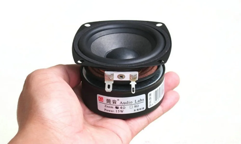 Высокое качество нового 1 шт. полный спектр HiFi 3 дюймов 4ohm 15 Вт Мощность НЧ динамик