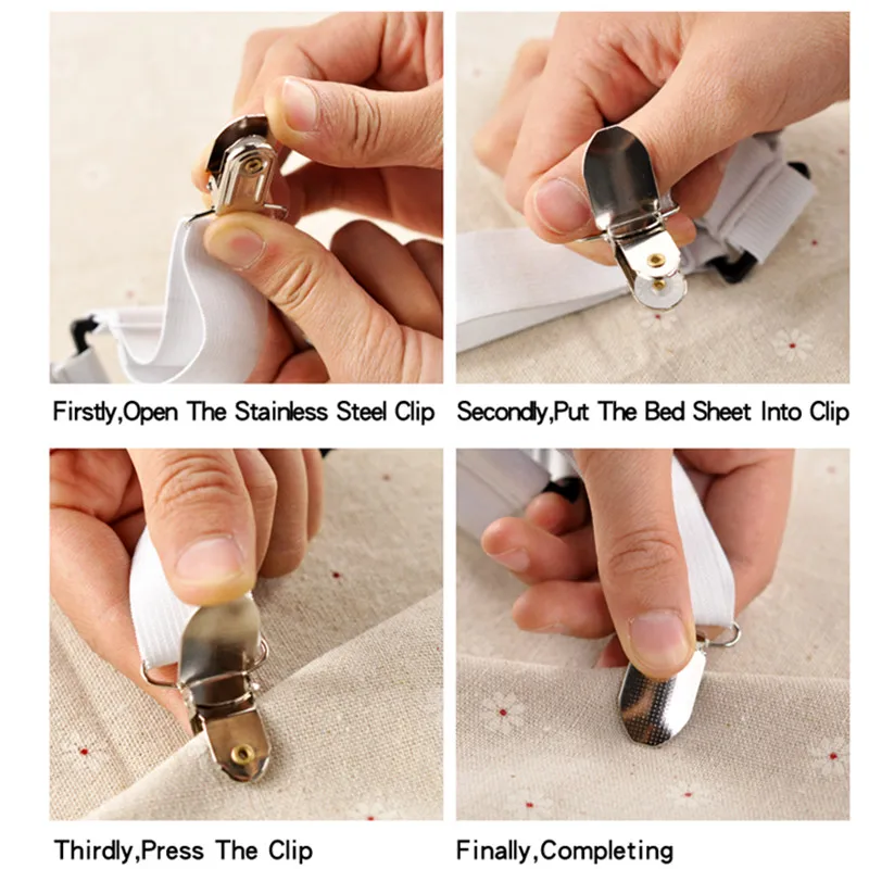 4 шт. регулируемые зажимы для простыни фиксаторы дивана держатель наматрасника