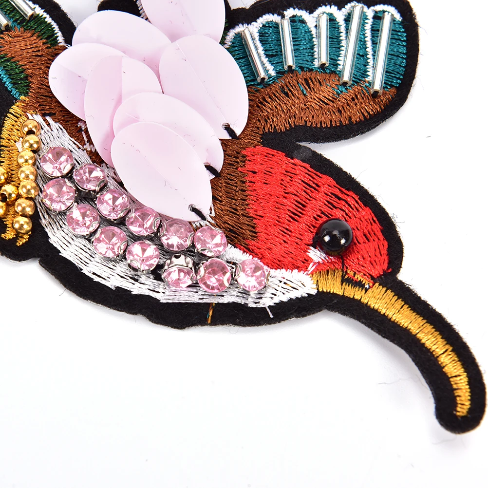 Патчи для одежды с вышивкой птицами аппликация сделай сам шляпы пальто платья