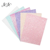 jojo bows 2230cm 8pcs solid candy glitter fabric for craft faux pu sheet for needlework shoe bag decor diy hair bows material