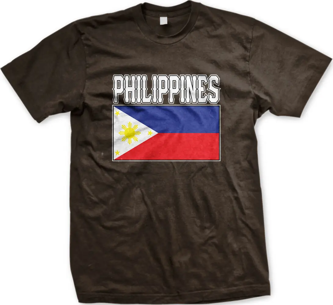 Флаг Филиппин цвета шрифт Filipino футбол Heritage Born от PH Мужская футболка | одежда