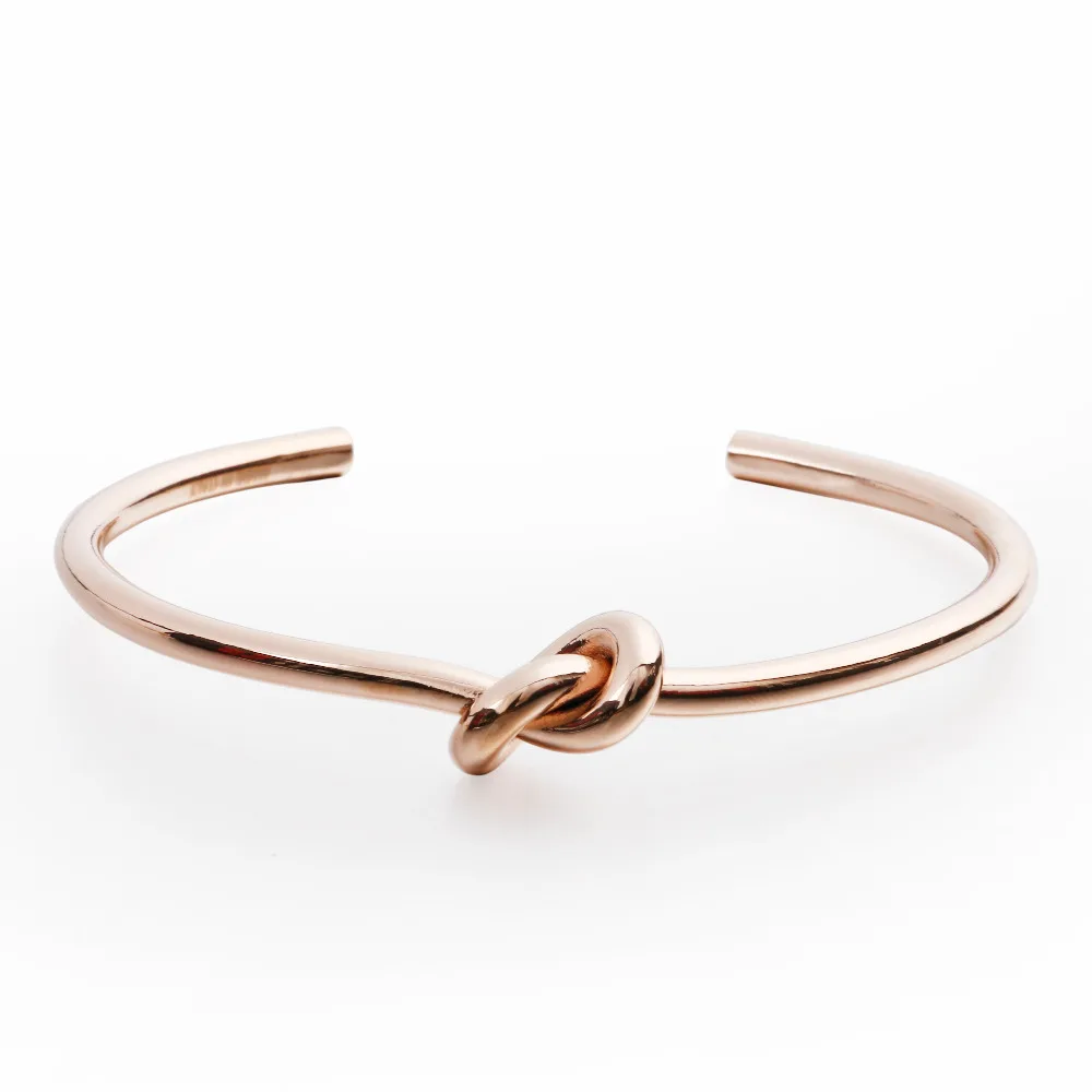 Женский браслет с узлом SHIDU из нержавеющей стали розовое золото | Украшения и