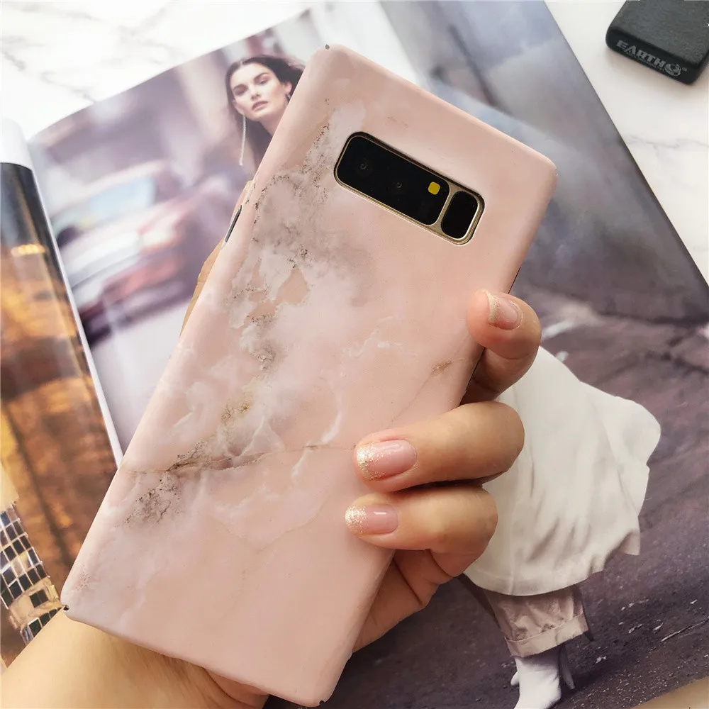 Мрамор чехол для телефона samsung Galaxy Note 8 модные золотые ретро пара жесткий задняя