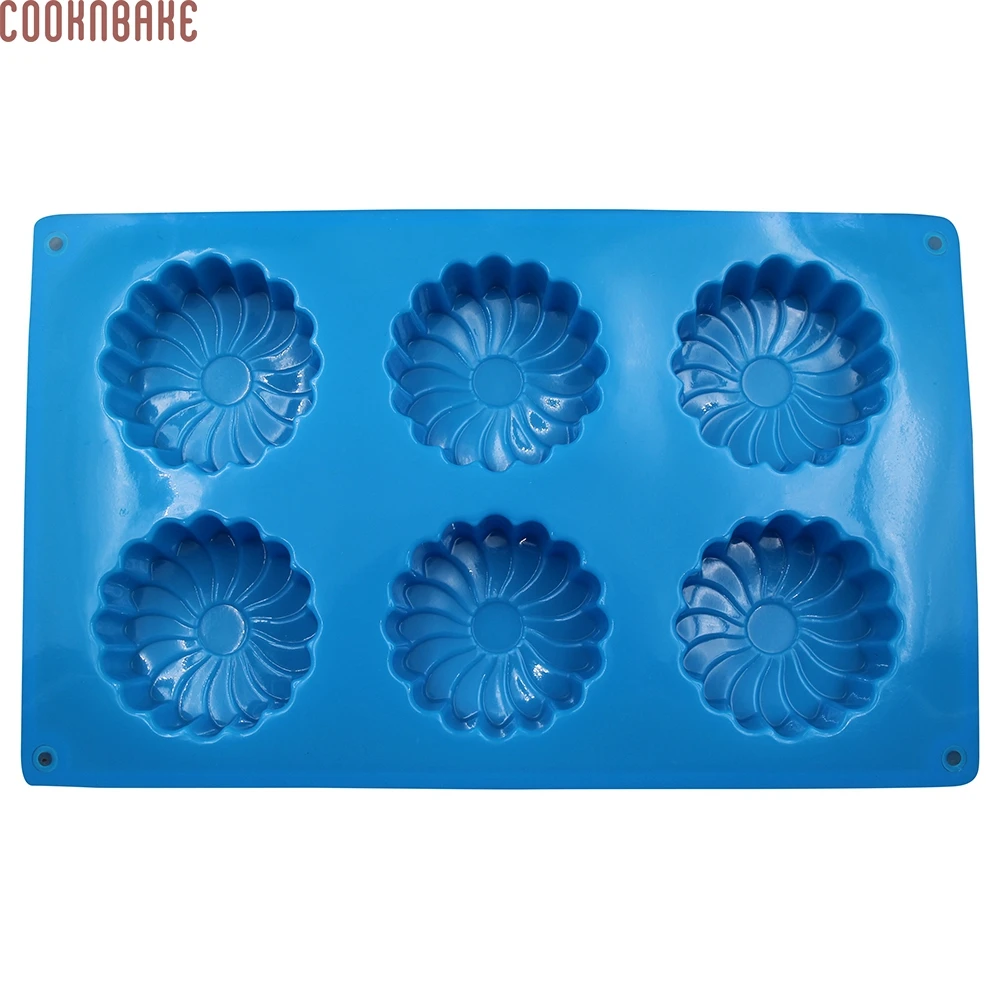 COOKNBAKE DIY силиконовая форма для мыла ручной работы, торта, желе, пудинга 6 полости ветряная мельница цветок SSCM-001-24