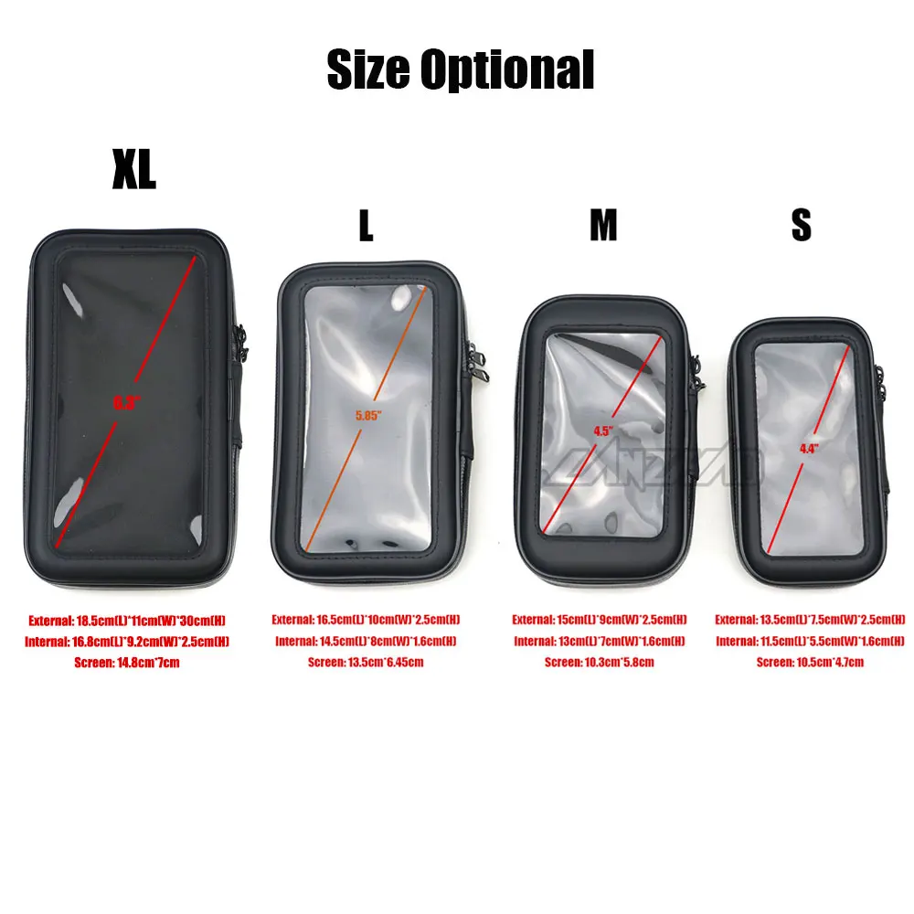 Держатель для телефона на руль мотоцикла карман молнии водонепроницаемые