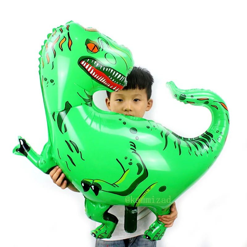 CY green dino 35inch Вечерние воздушные шары в виде динозавра, украшения на день рождения, единорога, товары для вечеринок в стиле Юрского периода, вечерние балоны, детские игрушки - Цвет: CY green dino 35inch