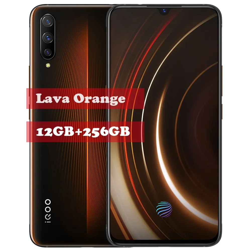 12G 256G Lava Orange vivo iQOO мобильный телефон 6 ГБ 128 ГБ 6,4" Восьмиядерный Snapdragon 855 с 3 камерами 12 Мп+ 13 МП+ 2 Мп Android 9 4000 мАч NFC Смартфон - Цвет: 12G 256G Lava Orange