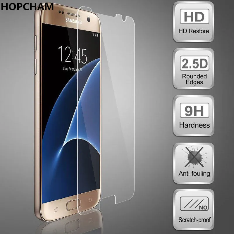Закаленное стекло 9H 0 3 мм 2.5D Arc для Samsung Galaxy S7 S6 S5 S4 S3 Note 5 4 2 Взрывозащищенная защита