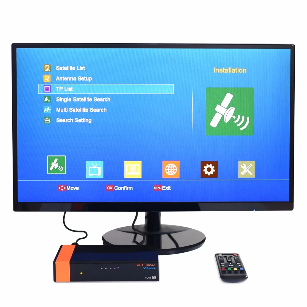 GTmedia V8 NOVA такой же как Freesat V8 V9 супер DVB S2 спутниковый ТВ приемник декодер рецептор+ 1 год 7 линий Европейский Clines