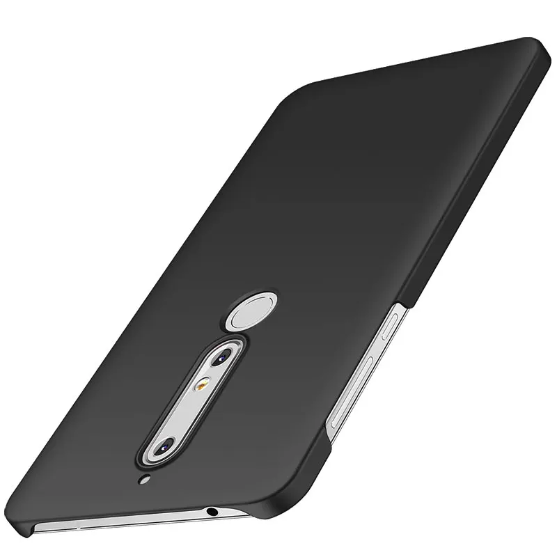 Black Для Nokia Lumia 6,1 Роскошный Матовый Жесткий пластик чехол для Nokia 4,2 3,2 3,1 5,1 7,1 8 Жесткие защитные чехлы на заднюю панель Тонкий Модный чехол для телефона с изображением чехол s - Цвет: Black