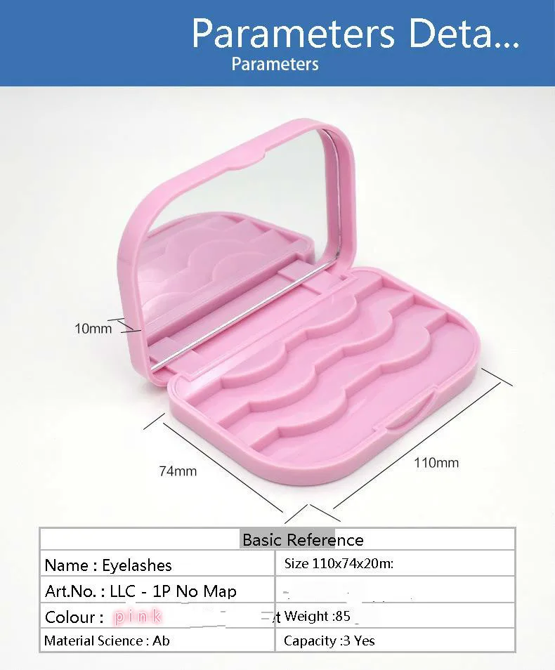 

Factory Customized Logo False Eyelashes Packing Box Blank High Archives Solid Color Plastic Eyelash Accept Box