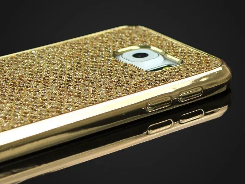 For Samsung Galaxy Note 9 8 5 4 S9 S8 Plus S6 S7 Edge S5 S4 Mini IPhone X Shiny Bling Rubber Crystal Glitter Soft TPU Case Cover |