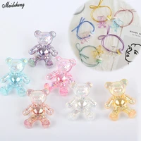 acrylic transparent bear diy beads korean style for jewelry diy making handmade accessory material hote selling