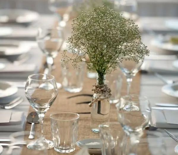 Винтажная рулон лент Hessian 10 м простая натуральная свадебная настольная дорожка