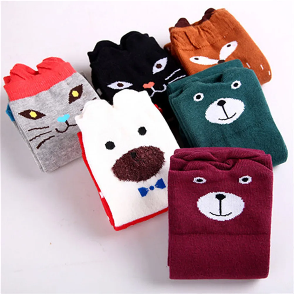1 пара носков для мальчиков и девочек с изображением животных каваи кота из