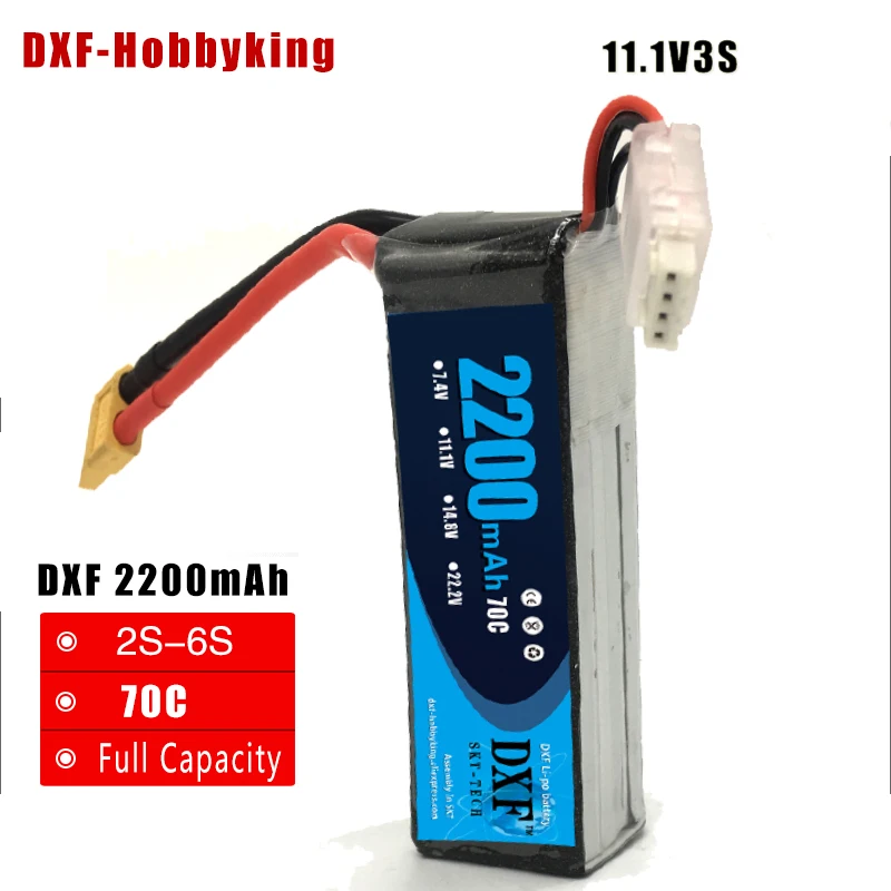 Dxf 3 S Lipo Батарея 11.1 В 2200 мАч 70C Max 140C RC Bateria для вертолет автомобилей Drone Акку БПЛА