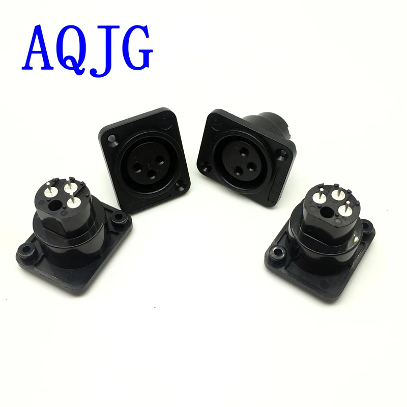 10 шт. 3-контактный разъем XLR крепление на панель гнездовой квадратный
