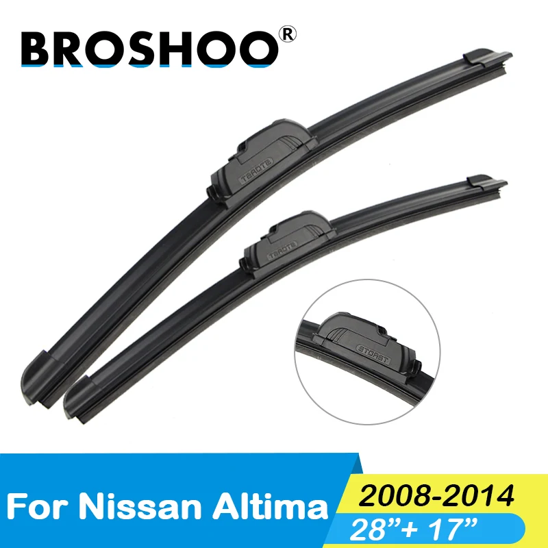 Altima 2817 BROSHOO лобовое стекло автомобиля Стеклоочистители Лезвия для Nissan Altima 2" и 17", подходит стандартный крюк рычаг 2008 2009 2010 2011 2012 2013 - Цвет: Altima 2817