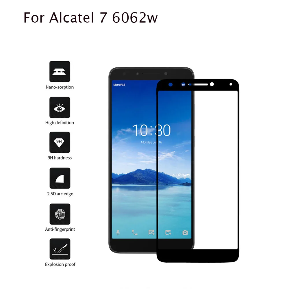 

2 шт. 3D для Alcatel 7 полное покрытие закаленное стекло премиум-класса Защитная пленка для экрана 9H 6,0 дюймов защитная пленка на 6062 Вт Alcatel7