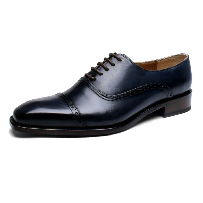 Броги GRIMENTIN ручной работы мужские классические туфли полностью из натуральной