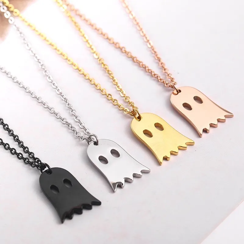 RIR Halloween Ghost Necklace Spooky Charms Jewelry Cute Children Girls Festival Pendant Necklaces | Украшения и аксессуары
