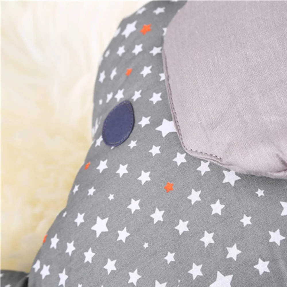 

6 Pieces Kids Stroller Accessory Seat Cushions Pads Embroidery Printing Cartoon ElephantPushchair Car Seat Breathable Pad