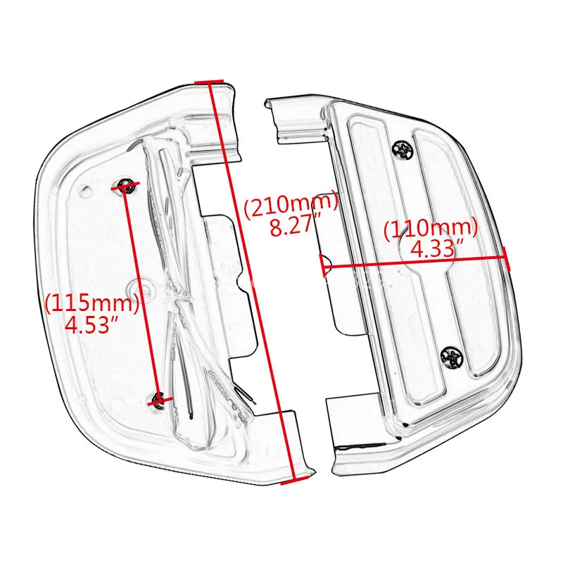 Красный светодиодный светильник для пассажирской подножки подходит для Harley Touring Softail Ultra Fat Boy