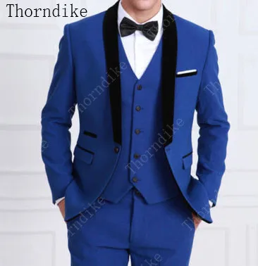 suits7 Thorndike, мужской свадебный костюм,, элегантный, 3 предмета, свадебное платье, темно-зеленый, курительная одежда, пиджак, брюки, жилет, мужской тонкий костюм - Цвет: suits7