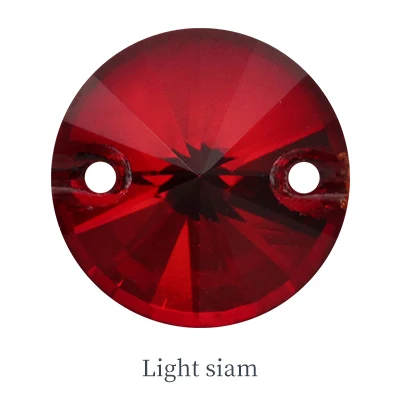 Light siam Аксессуары для вышивки стразы с плоской задней частью для шитья Rivoli Хрустальные стеклянные камни для украшения свадебного платья embr - Цвет: Light siam