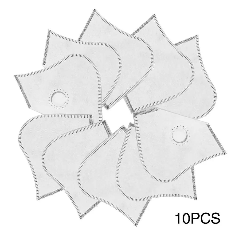 10 pcs filter Анти-загрязнения активированный уголь велосипедная маска n99 воздушный фильтр рот маска для лица Пылезащитная мотоциклетная езда бег спортивная маска - Цвет: 10 pcs filter
